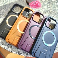 CASE IPHONE DA J-CASE Chính Hãng Magsafe Chống Dựng (4 màu)