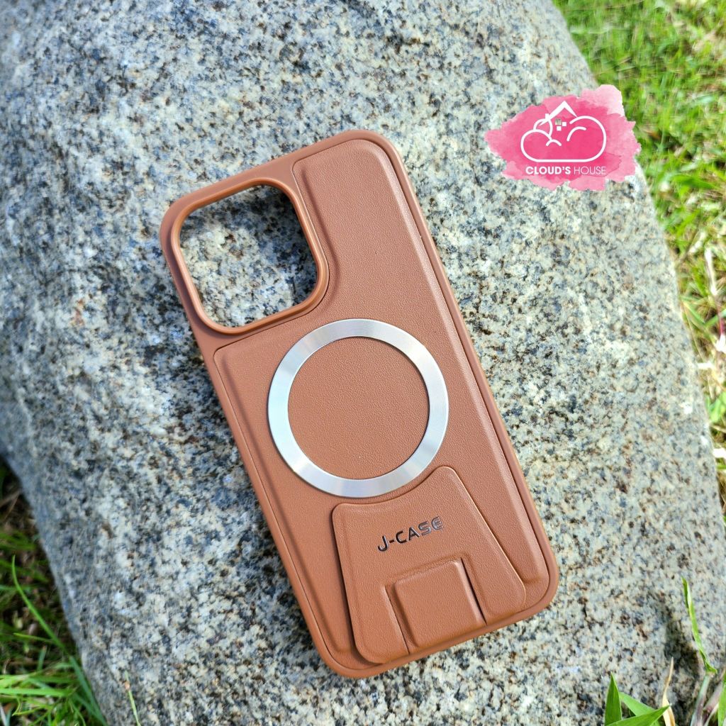CASE IPHONE DA J-CASE Chính Hãng Magsafe Chống Dựng (4 màu)