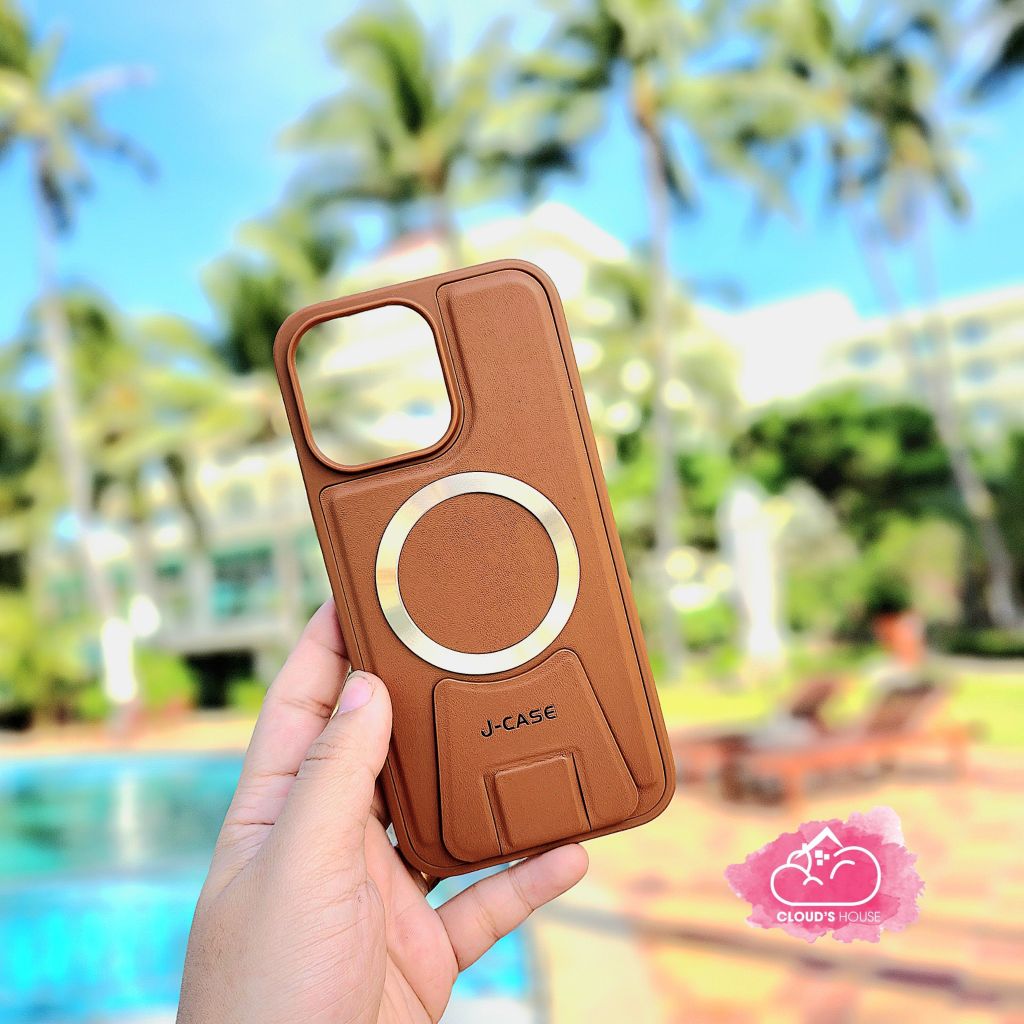 CASE IPHONE DA J-CASE Chính Hãng Magsafe Chống Dựng (4 màu)