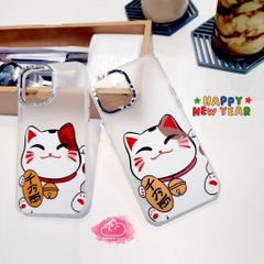 Case Ốp điện thoại iPhone Mèo may mắn Trong Nhám iPhone 11/12/13/14/Pro/Promax - TẾT