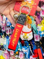 MÓC KHÓA MÈO MAY MẮN - Dây phối da LUCKY - TẾT
