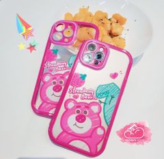 Case Ốp điện thoại iPhone Gấu dâu Lotso Trong viền dẻo Chống ố iPhone 11/12/13/14/Pro/Promax