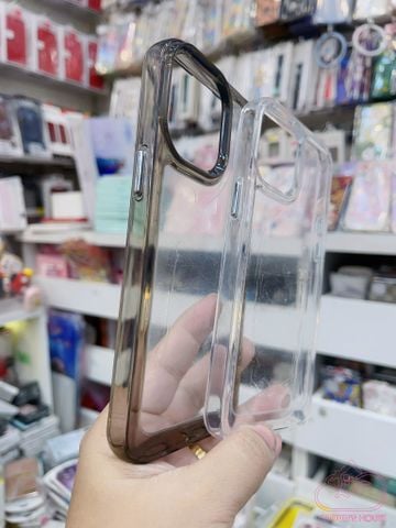 CASE IPHONE LIKGUS Trong Suốt Viền Dẻo NÚT NỔI Chống Shock 4 góc ( không vàng)