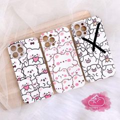 CASE IPHONE NHÁM DA FORM VUÔNG ANIMAL KUTE (3 MẪU)