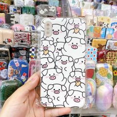 CASE IPHONE NHÁM DA FORM VUÔNG ANIMAL KUTE (3 MẪU)
