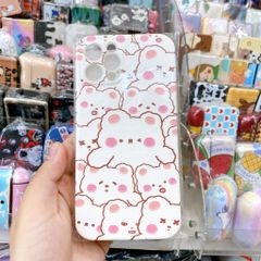 CASE IPHONE NHÁM DA FORM VUÔNG ANIMAL KUTE (3 MẪU)
