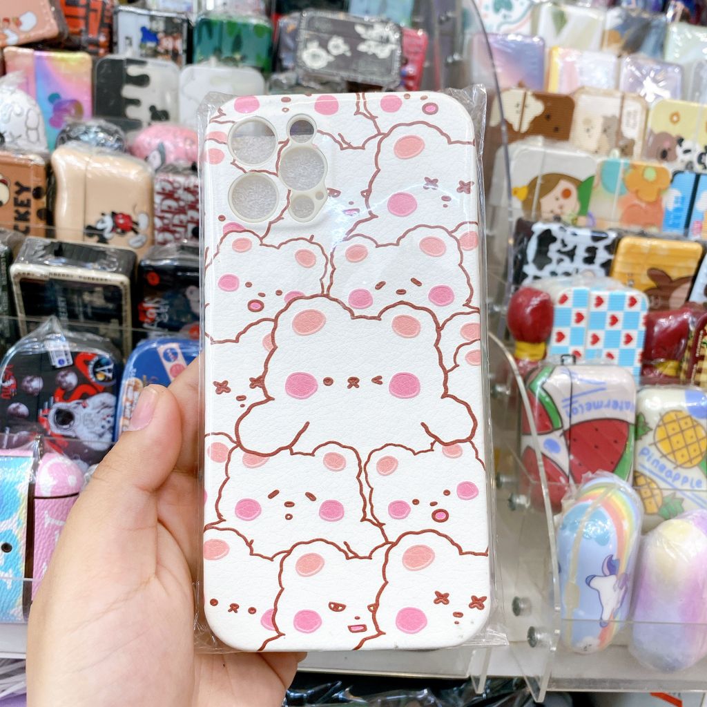CASE IPHONE NHÁM DA FORM VUÔNG ANIMAL KUTE (3 MẪU)