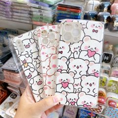 CASE IPHONE NHÁM DA FORM VUÔNG ANIMAL KUTE (3 MẪU)