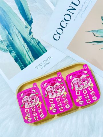 COVER AIRPOD - Điện thoại hoạt hình - GẤU DÂU LOTSO  (3 mẫu)
