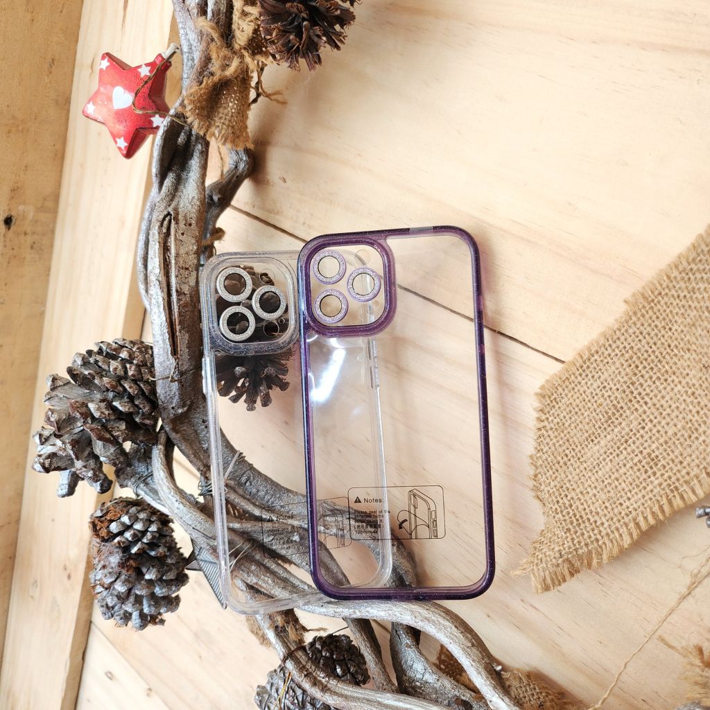 Case Ốp điện thoại iPhone Aapoo Lưng trong Chống ố Viền kim tuyến Camera đính đá Bling bling iPhone 11/12/13/14/Plus/Pro/Promax