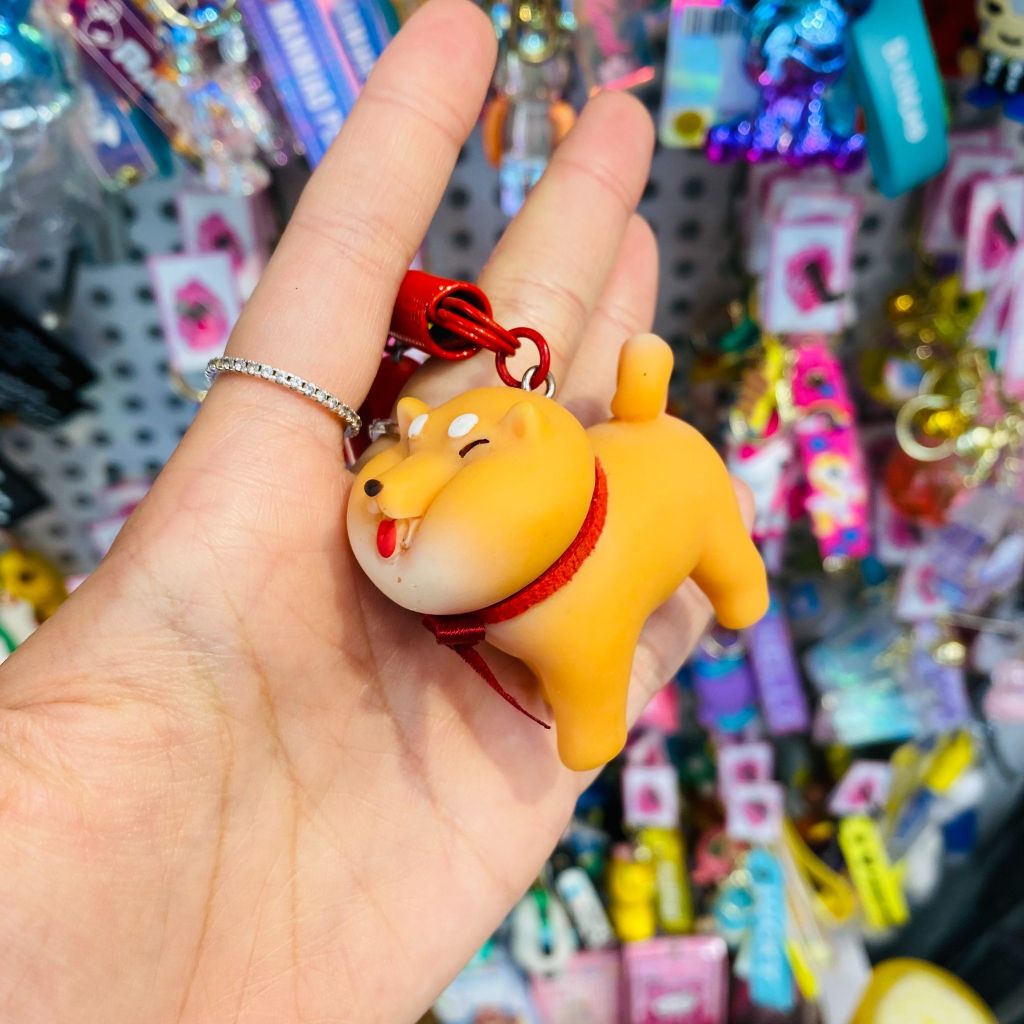 Móc khoá Chó Shiba Mặt ngáo