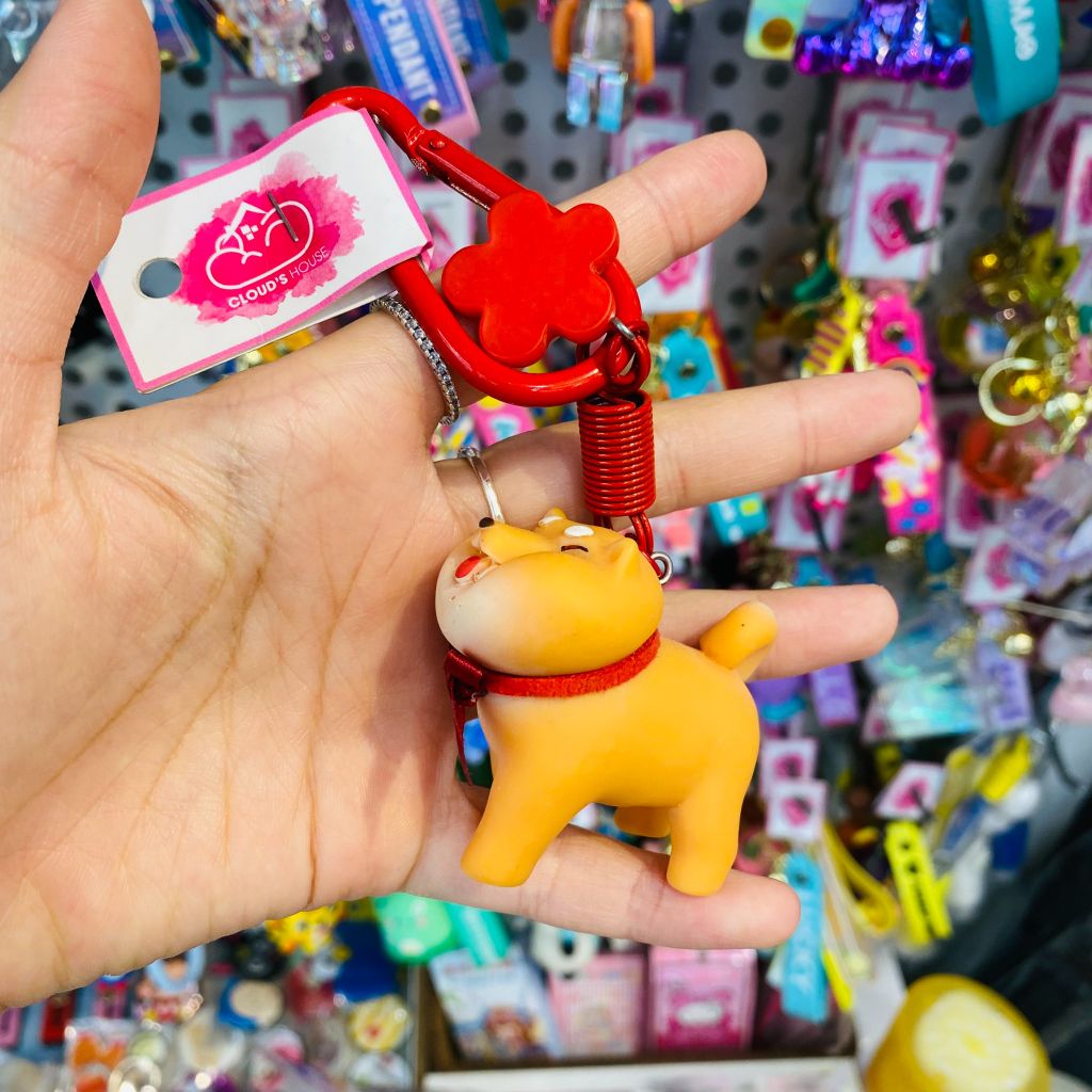 Móc khoá Chó Shiba Mặt ngáo