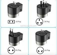 Dock sạc Cóc sạc CỦ SẠC ĐA NĂNG - Ổ CẮM DU LỊCH QUÔC TẾ, TÍCH HỢP CÁC CHUẨN Ổ CẮM QUỐC TẾ, US, UK, EU,.. 2 CỔNG SẠC USB chính hãng HOCO AC4