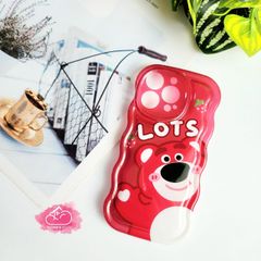 Case Ốp điện thoại iPhone Gấu dâu Lotso Chất Phao Viền gợn sóng iPhone 11/12/13/14/Plus/Pro/Promax
