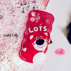 Case Ốp điện thoại iPhone Gấu dâu Lotso Chất Phao Viền gợn sóng iPhone 11/12/13/14/Plus/Pro/Promax