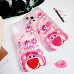 Case Ốp điện thoại iPhone Gấu dâu Lotso Phao trong Chống Shock Icon nổi iPhone 11/12/13/14/Pro/Promax