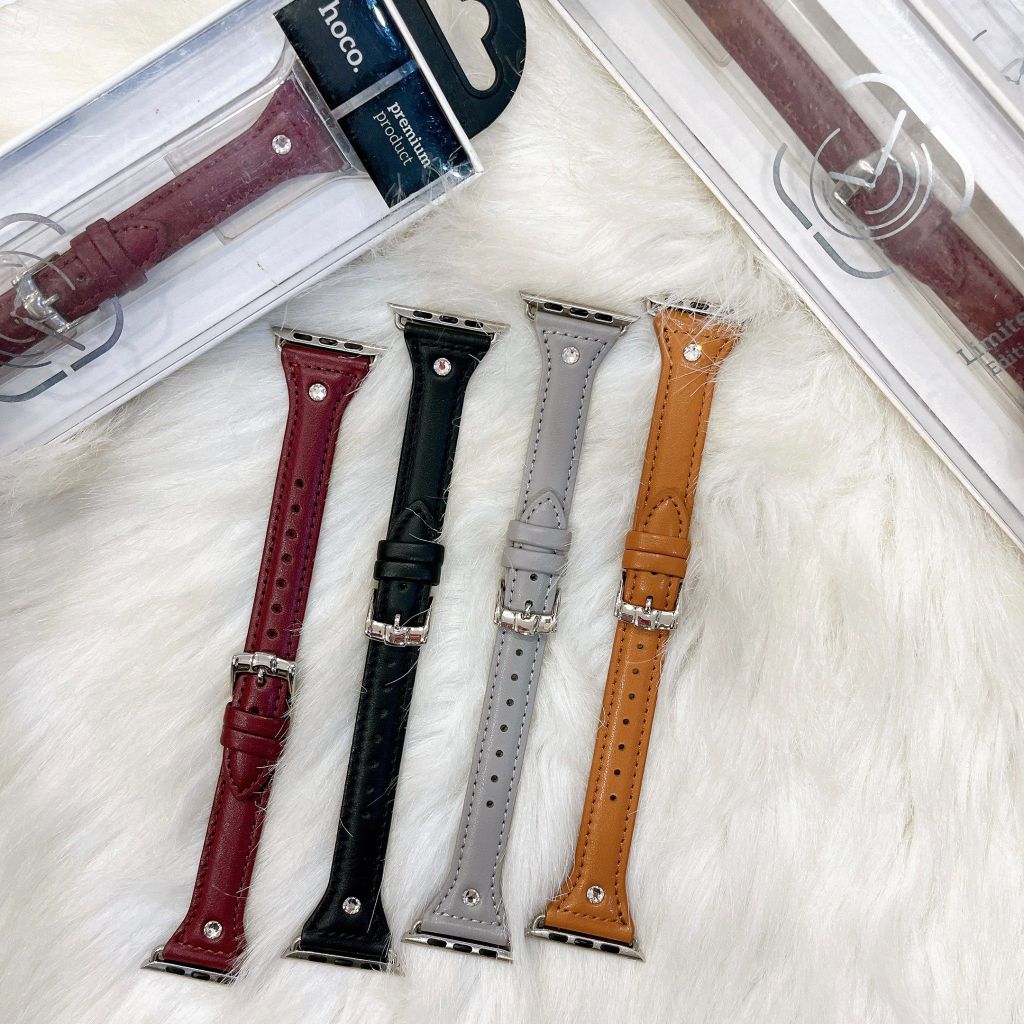 Dây Apple Watch Da Hộp Hoco Chính hãng Đính đá