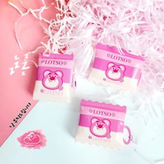 Cover Case Vỏ bảo vệ Airpod Gấu dâu Lotso Form bánh Snack Airpod 1/2/3/Pro/Pro2