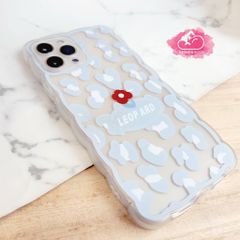 Case Ốp điện thoại iPhone Trong dẻo họa tiết kute viền gợn sóng iPhone 11/12/13/Pro/Promax (Hồng - Đen)