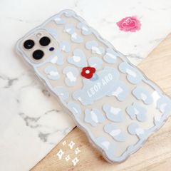 Case Ốp điện thoại iPhone Trong dẻo họa tiết kute viền gợn sóng iPhone 11/12/13/Pro/Promax (Hồng - Đen)
