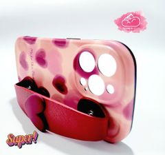 Case Ốp điện thoại Trái tim chống dựng có dây đeo iPhone 11/12/13/14/Pro/Promax