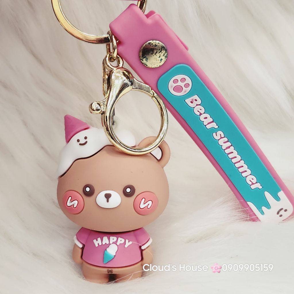 MÓC KHÓA Gấu Kem Bear Summer