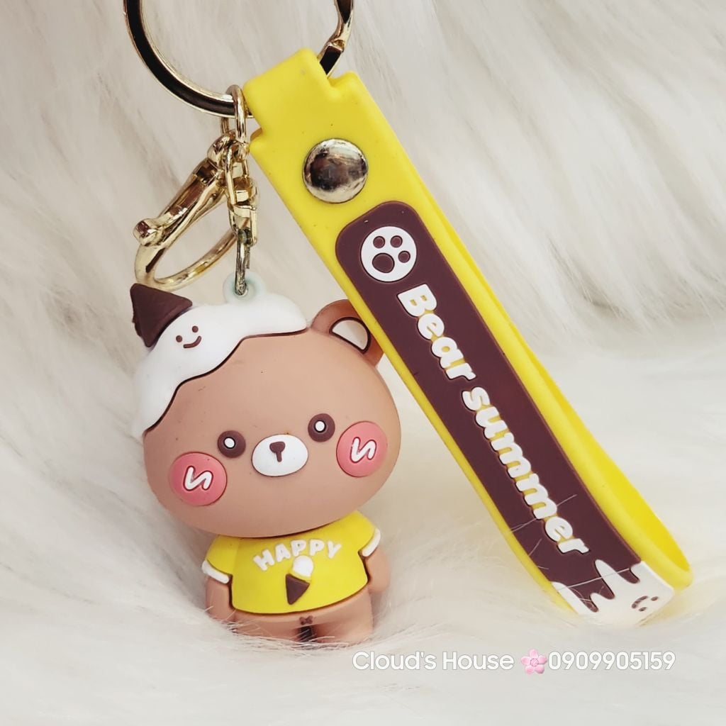 MÓC KHÓA Gấu Kem Bear Summer