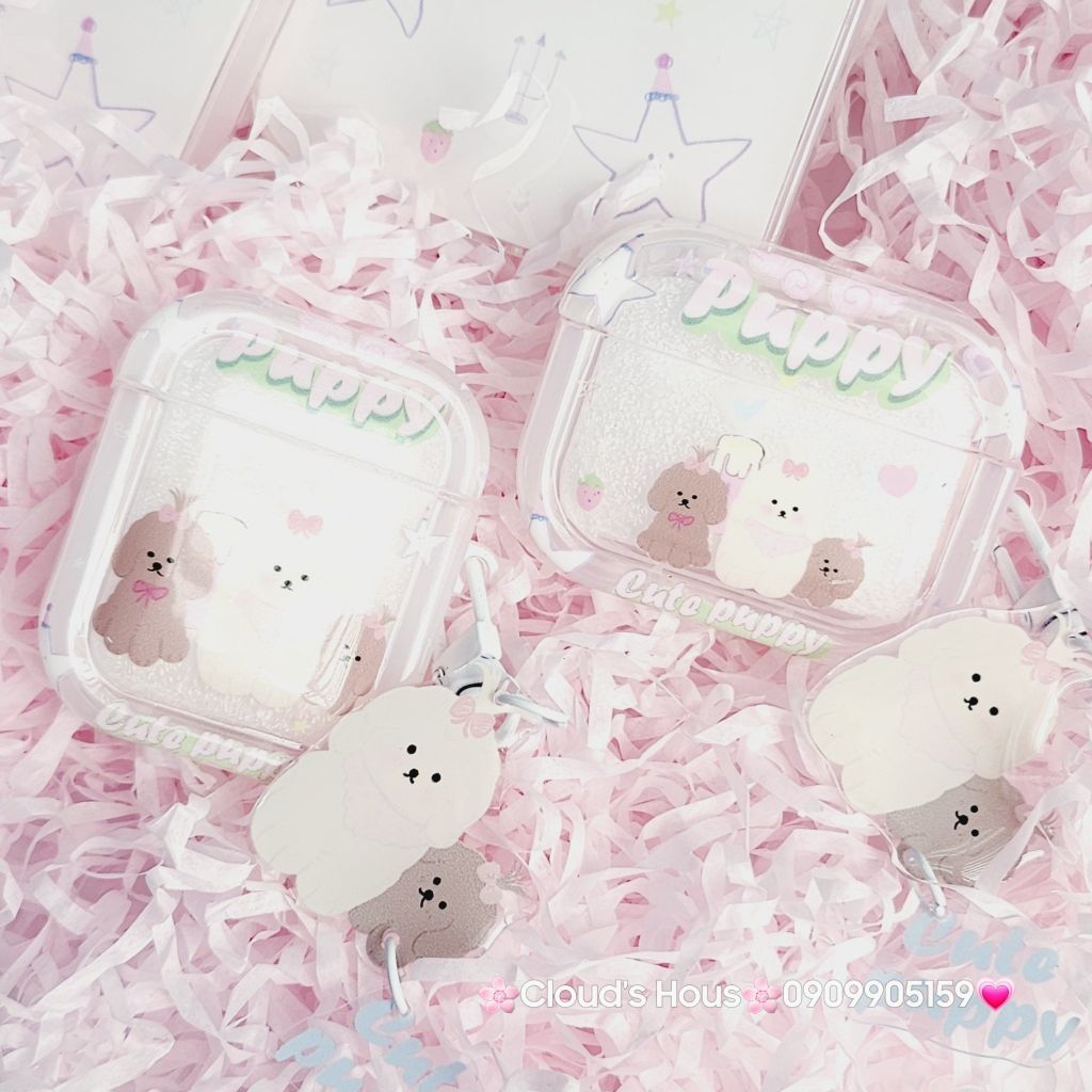Cover Case Vỏ bảo vệ Airpod Chó Puppy Phao trong Airpod 1/2/3/Pro/Pro2