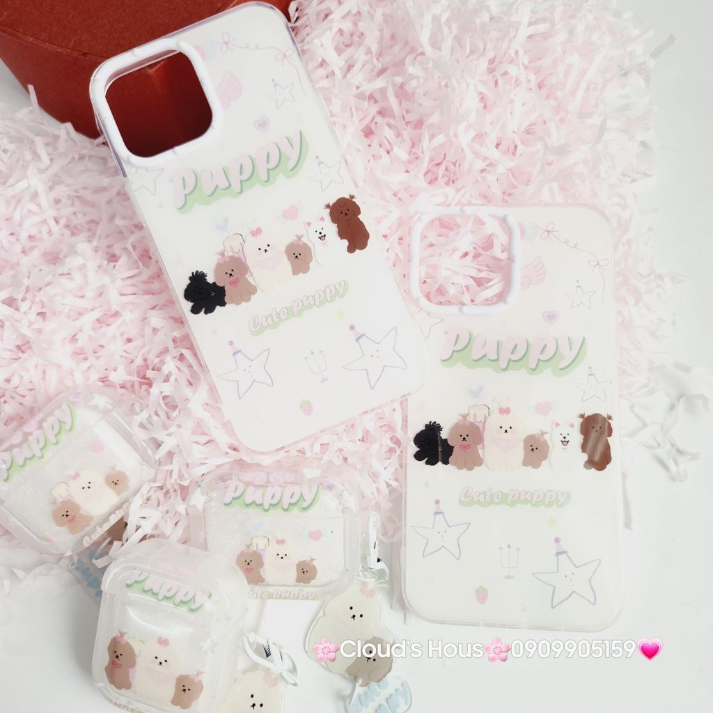 Cover Case Vỏ bảo vệ Airpod Chó Puppy Phao trong Airpod 1/2/3/Pro/Pro2