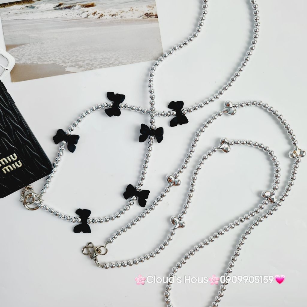 Dây đeo điện thoại nơ (2 màu)