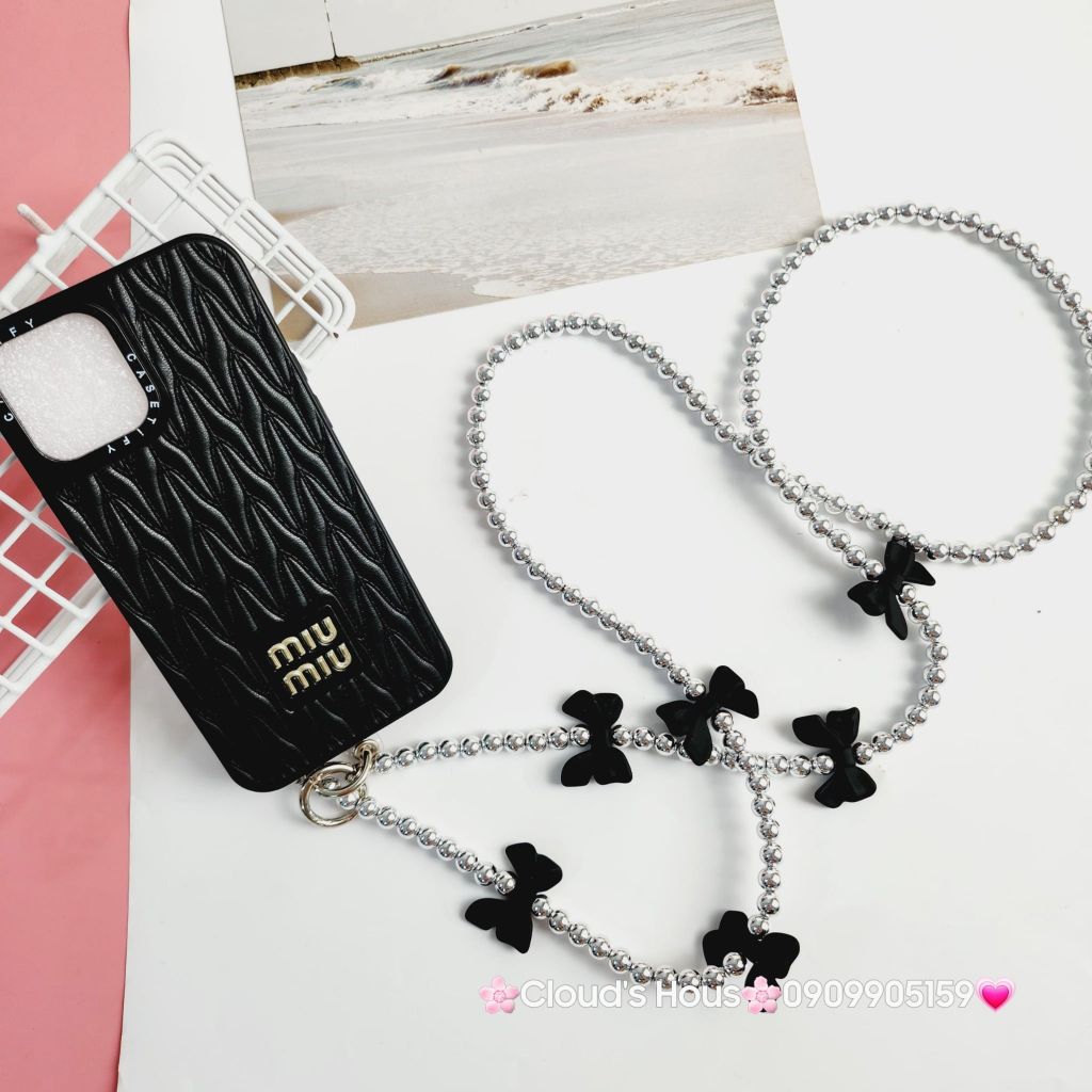 Dây đeo điện thoại nơ (2 màu)