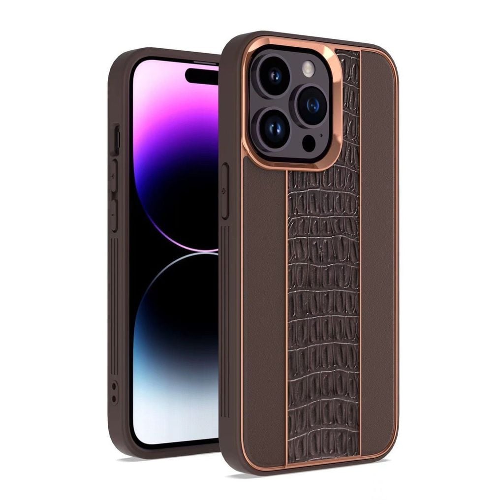 Case Ốp điện thoại iPhone Chất Da Cá Sấu Cao Cấp chính hãng LISHEN iPhone 11/12/13/14/Plus/Pro/Promax