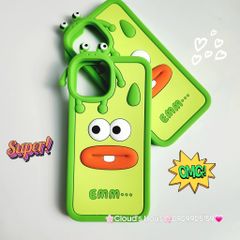 Case Ốp điện thoại iPhone Su dẻo EMM...xanh lá Kèm Dây đeo điện thoại iPhone 11/12/13/14/Pro/Promax