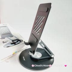 Giá đỡ điện thoại máy tính bảng,đế để bàn xoay 360 độ được làm từ hợp kim nhôm chắc chắn,thiết kế gập gọn Wekome WA-S101