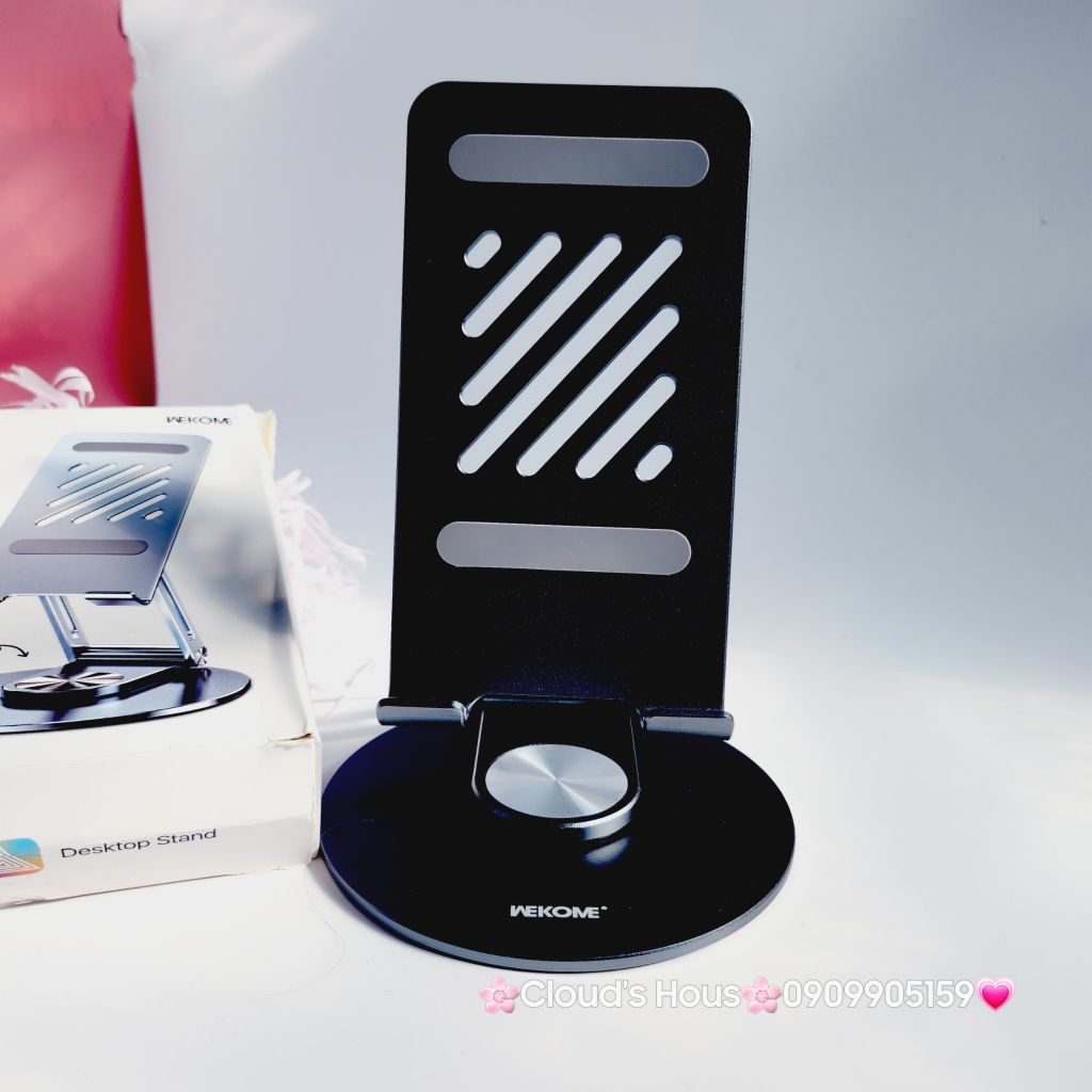 Giá đỡ điện thoại máy tính bảng,đế để bàn xoay 360 độ được làm từ hợp kim nhôm chắc chắn,thiết kế gập gọn Wekome WA-S101
