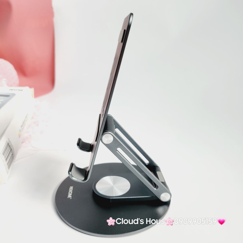 Giá đỡ điện thoại máy tính bảng,đế để bàn xoay 360 độ được làm từ hợp kim nhôm chắc chắn,thiết kế gập gọn Wekome WA-S101