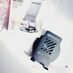 Giá đỡ điện thoại máy tính bảng,đế để bàn xoay 360 độ được làm từ hợp kim nhôm chắc chắn,thiết kế gập gọn Wekome WA-S101