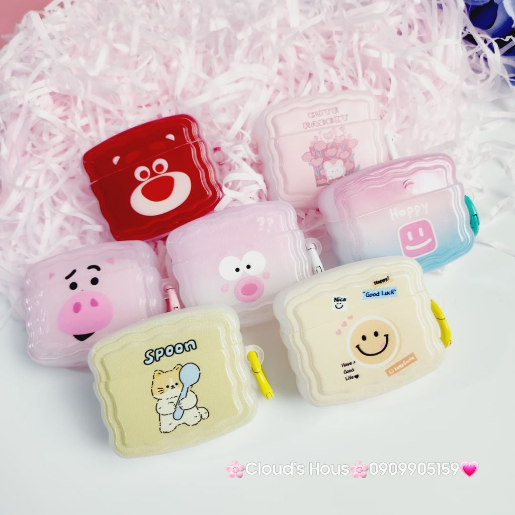 Cover Case Vỏ bảo vệ Airpod Hoạt Hình phao gợn sóng (loại 2) Airpod 3