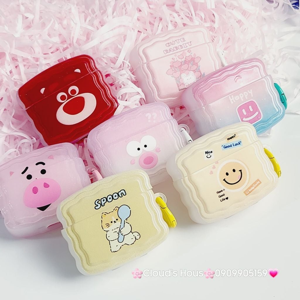 Cover Case Vỏ bảo vệ Airpod Hoạt Hình phao gợn sóng (loại 2) Airpod 3