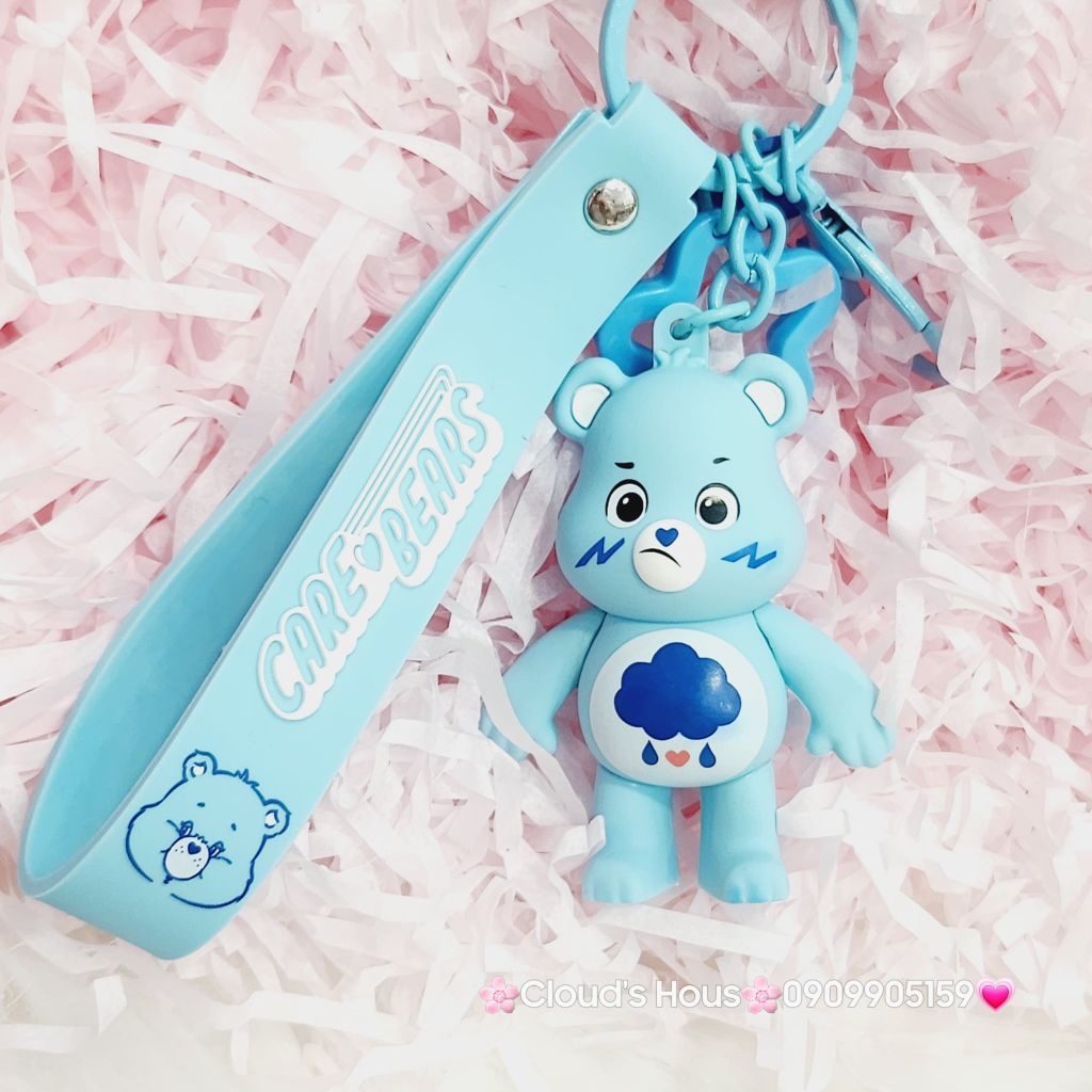 Móc Khóa Gấu Biểu Cảm Cầu Vồng Care Bear