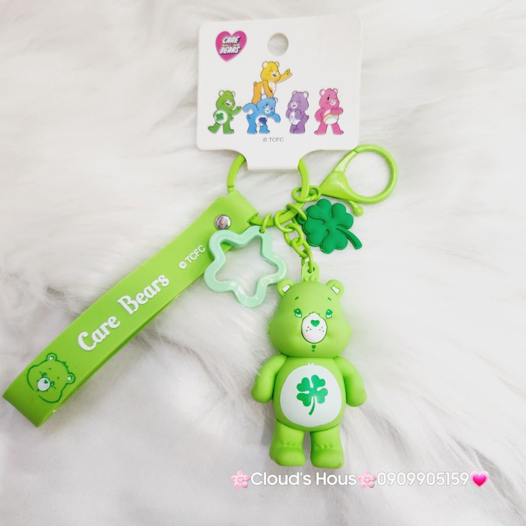 Móc Khóa Gấu Biểu Cảm Cầu Vồng Care Bear