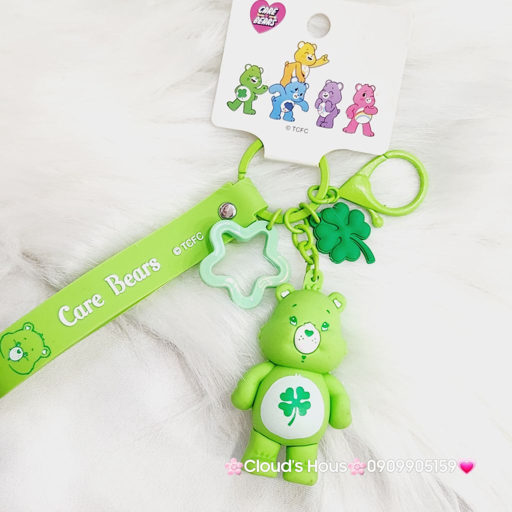 Móc Khóa Gấu Biểu Cảm Cầu Vồng Care Bear