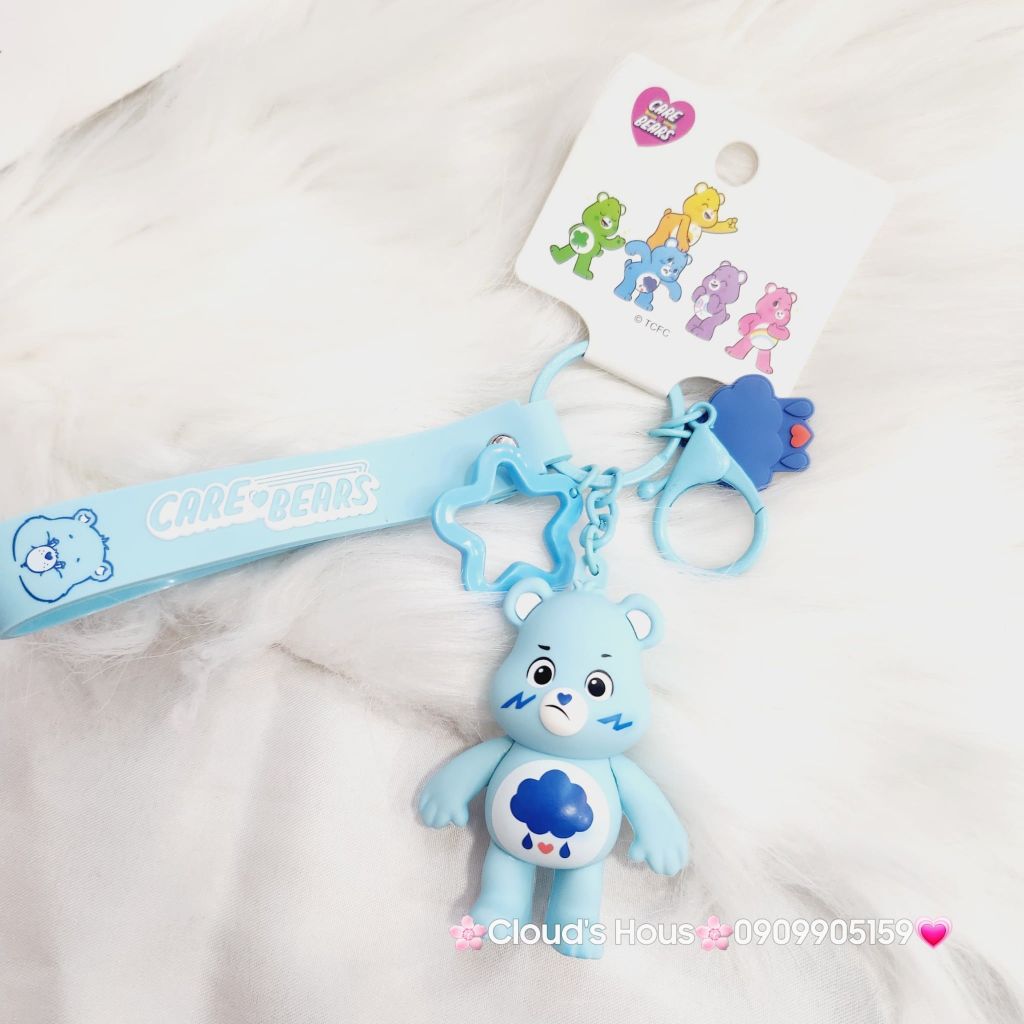 Móc Khóa Gấu Biểu Cảm Cầu Vồng Care Bear