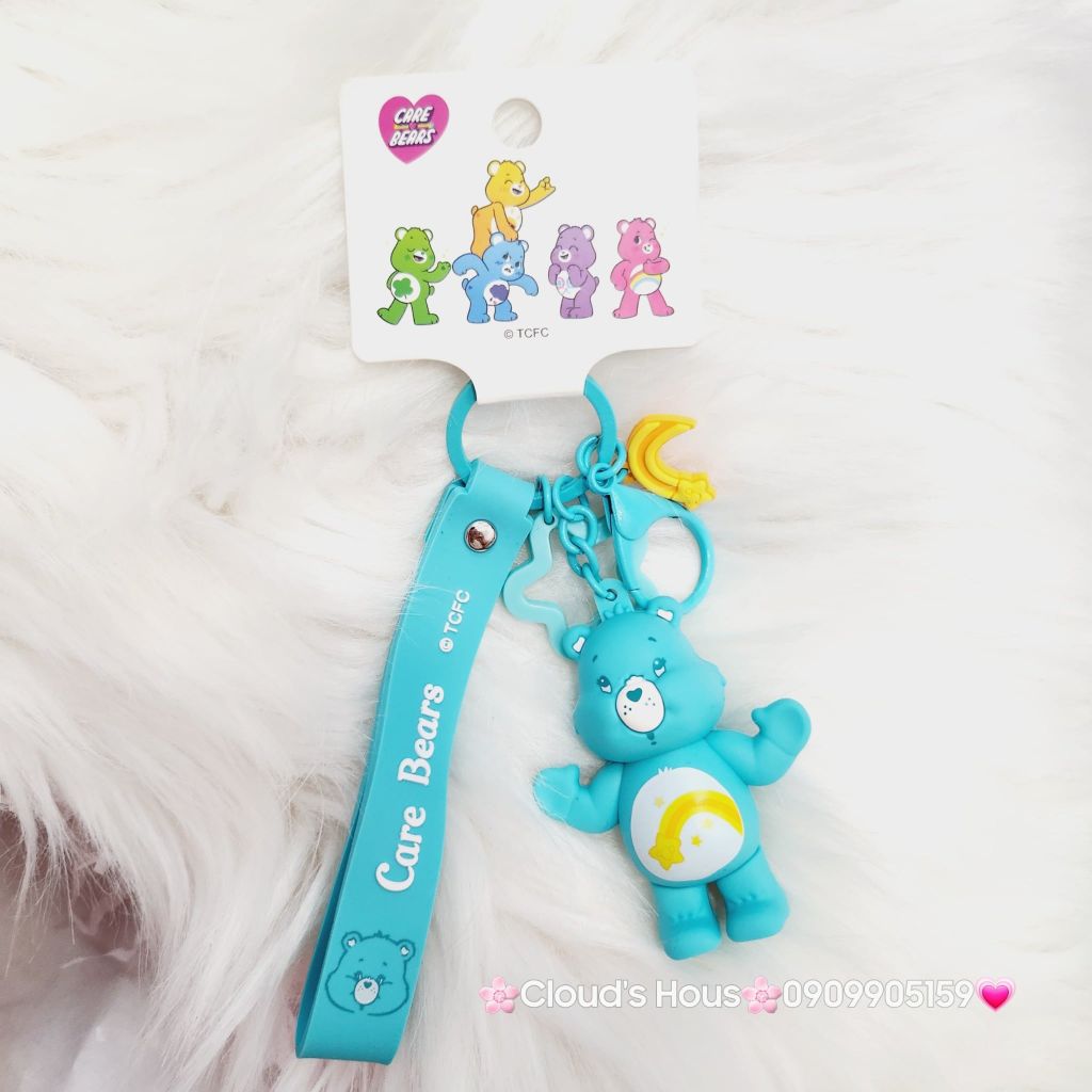 Móc Khóa Gấu Biểu Cảm Cầu Vồng Care Bear