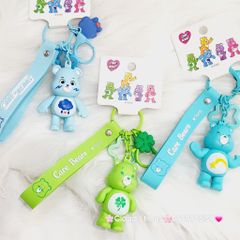 Móc Khóa Gấu Biểu Cảm Cầu Vồng Care Bear