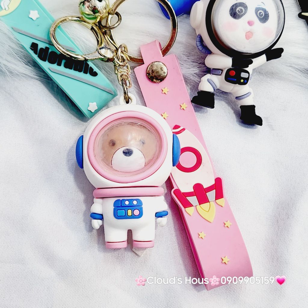 MÓC KHÓA Phi Hành Gia Hoạt Hình Con Thú Space Baby