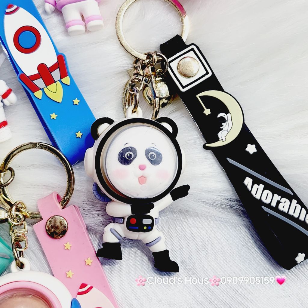 MÓC KHÓA Phi Hành Gia Hoạt Hình Con Thú Space Baby