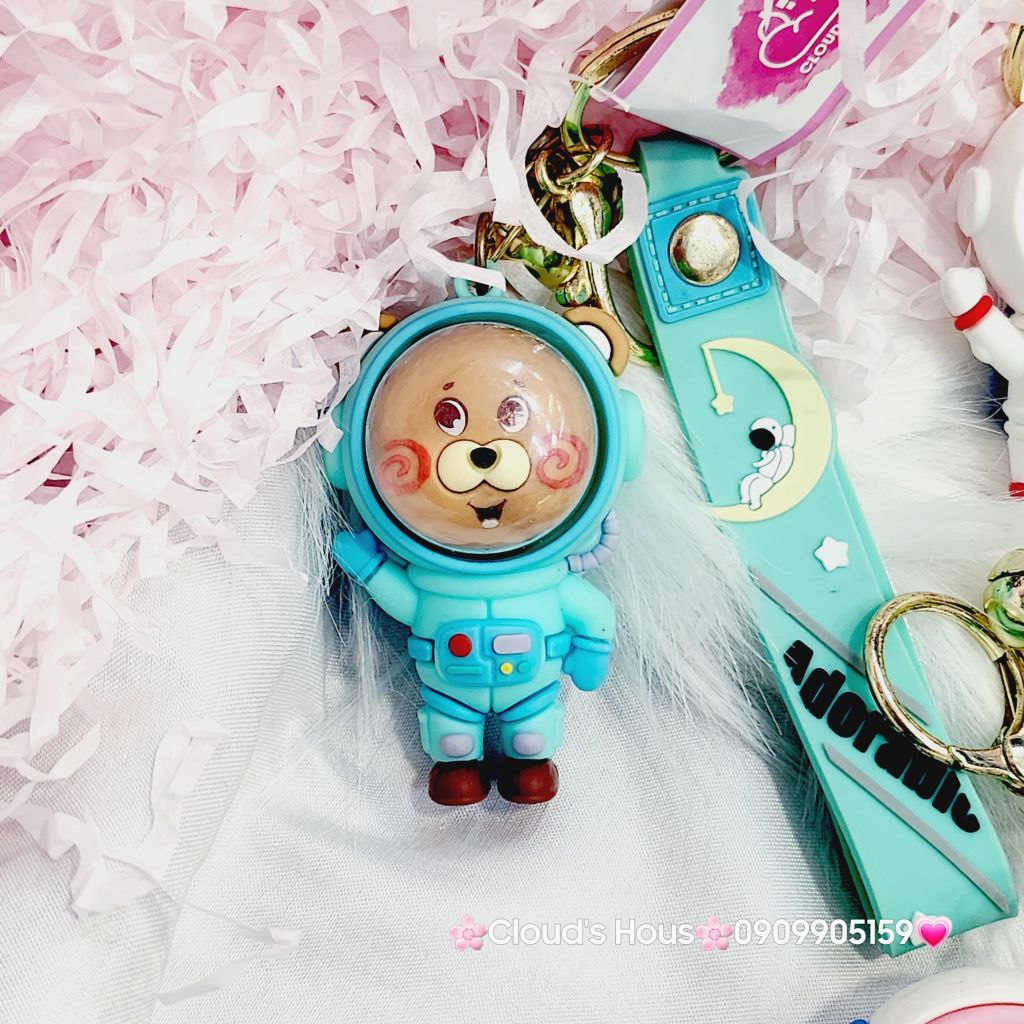 MÓC KHÓA Phi Hành Gia Hoạt Hình Con Thú Space Baby