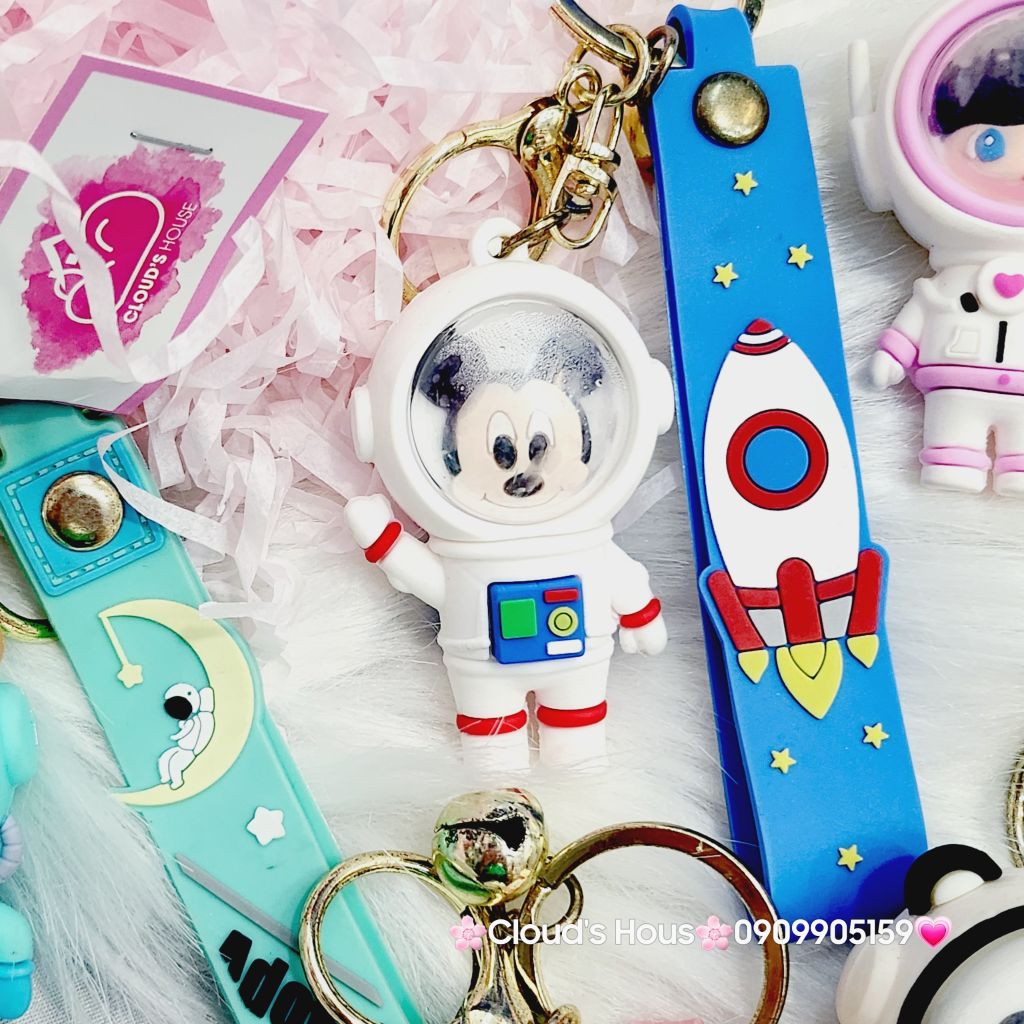 MÓC KHÓA Phi Hành Gia Hoạt Hình Con Thú Space Baby