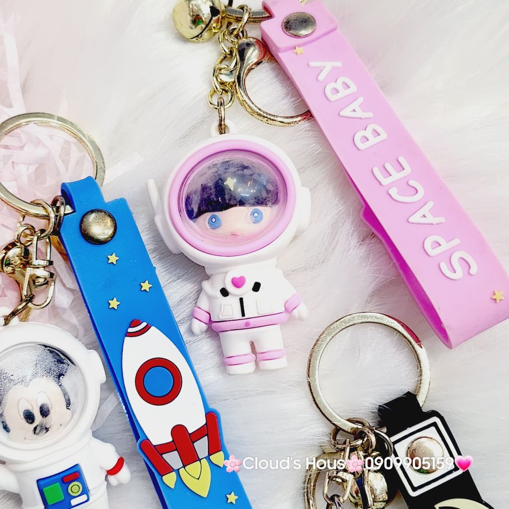 MÓC KHÓA Phi Hành Gia Hoạt Hình Con Thú Space Baby